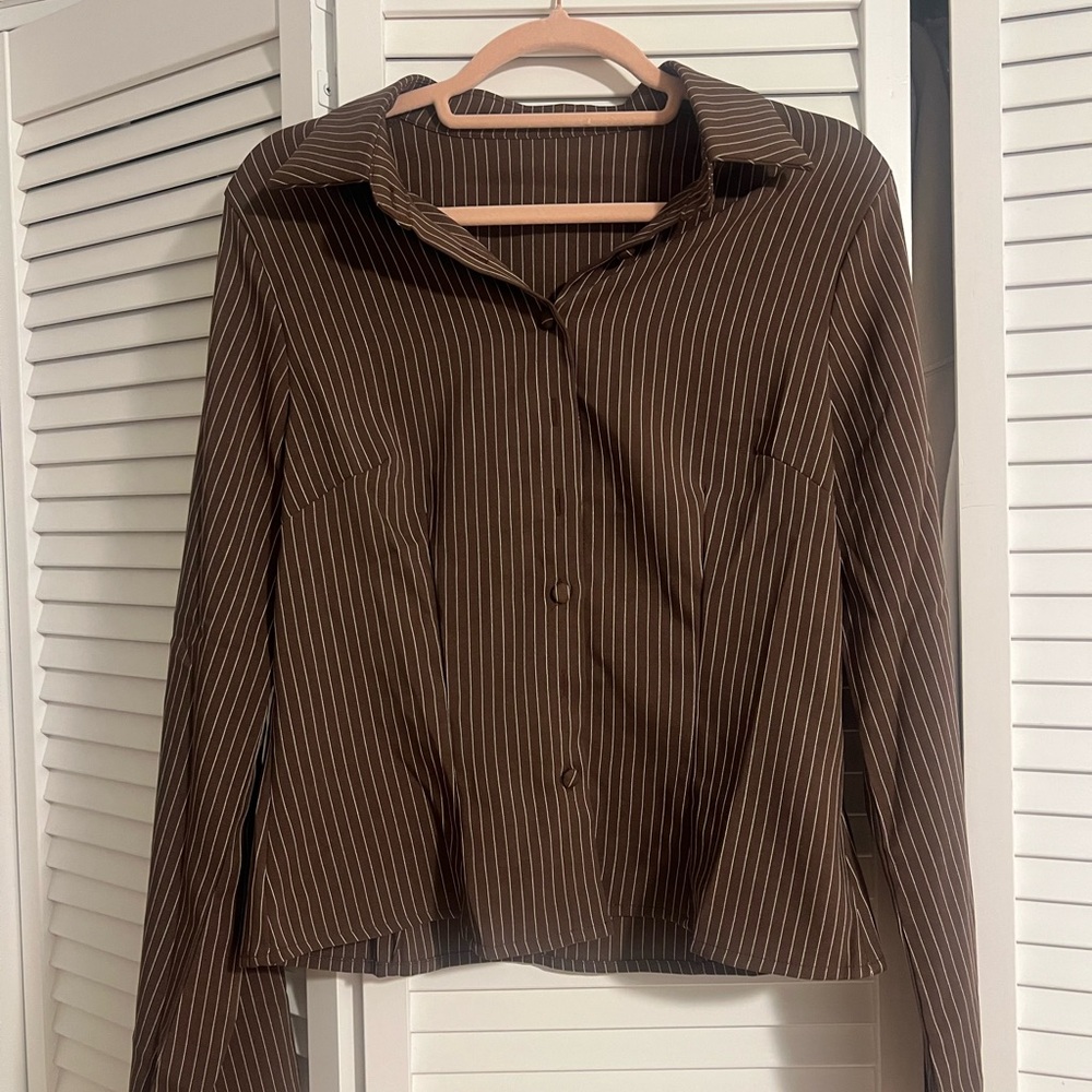 🌸NEW Brown Striped Top